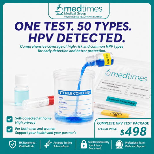 Medtimes HPV Urine Test Kit with Report【Detect 50 types of HPV】